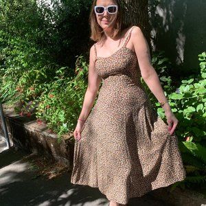brown floral Urban Outfitters sundress Vintage '92